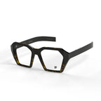 Intense Focus – Dapper 41C C-C Hexagon Spectacle Frame (S/Black Demi) for Men