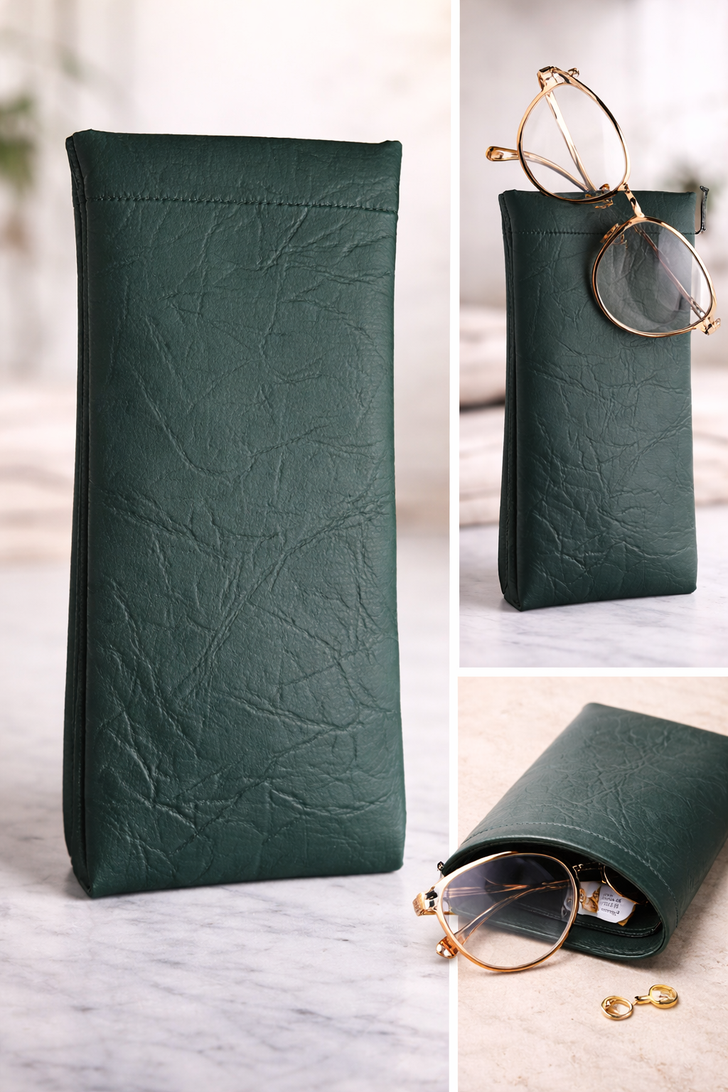 Premium Leather Spectacle Pouch – Soft Protective Eyeglass Case (Multiple Colors)