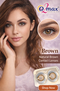 O2 Max Brown Contact Lenses (0.00 Power) | Natural Brown Color Eye Lenses | Candy Pack