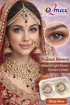 O2 Max Walnut Brown Contact Lenses (0.00 Power) | Premium Light Brown Eye Lenses | Candy Pack