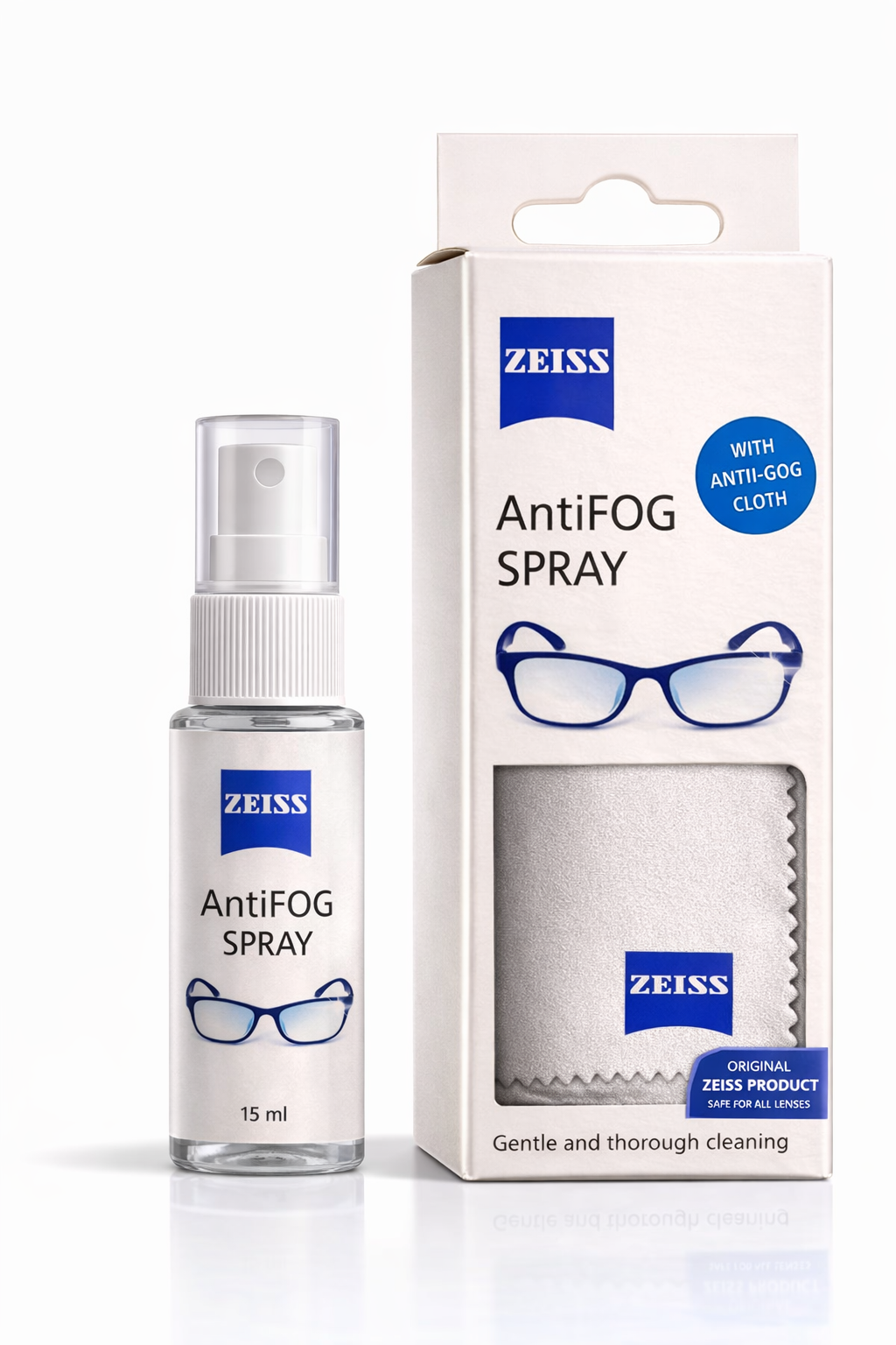 ZEISS Anti-Fog Spray Kit – Clear Vision Without Fog | With Anti-Fog Cloth