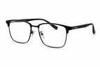 Clubmaster Black Square Eyeglasses Frame for Men & Women | Premium Metal-Acetate Frame | 57 Size Stylish Eyewear