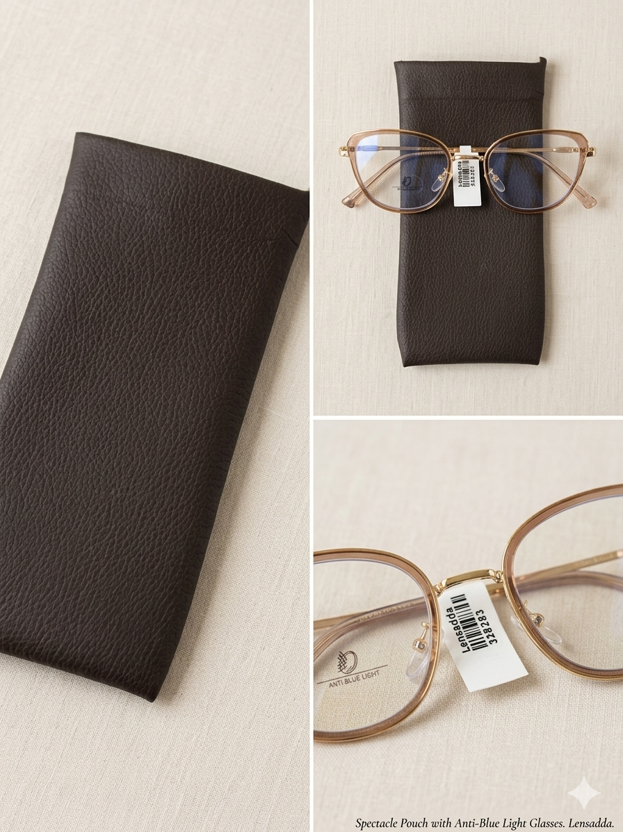 Premium Leather Spectacle Pouch – Soft Protective Eyeglass Case (Multiple Colors)