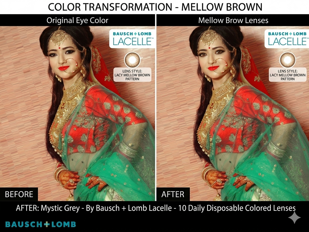 Bausch & Lomb Lacelle® Mellow Brown Daily Disposable Colored Contact Lenses (10 Lens Pack)