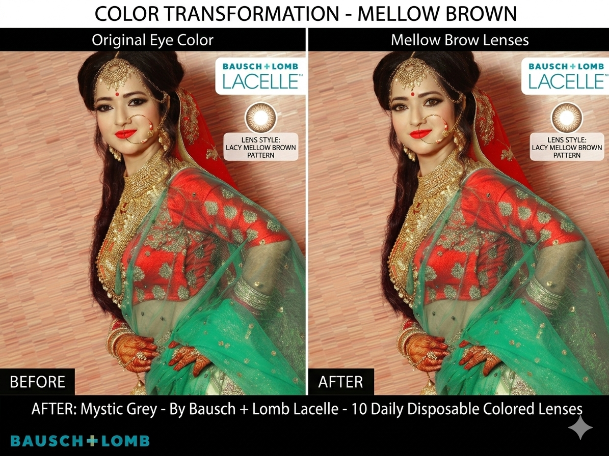 Bausch & Lomb Lacelle® Mellow Brown Daily Disposable Colored Contact Lenses (10 Lens Pack)