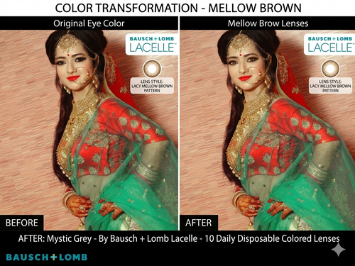 Bausch & Lomb Lacelle® Mellow Brown Daily Disposable Colored Contact Lenses (10 Lens Pack)