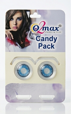 O2 Max Dark Blue Contact Lenses (0.00 Power) | Bold Blue Eye Lenses | Candy Pack