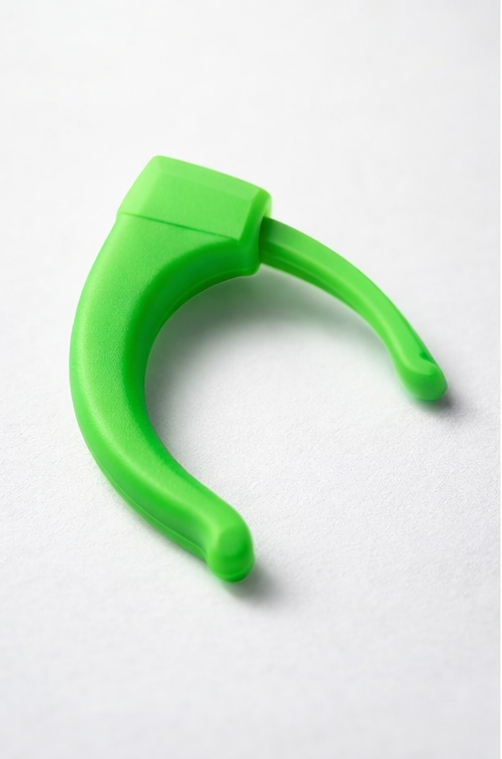 🟢 Premium Anti-Slip Ear Clip-On (Grip Green)