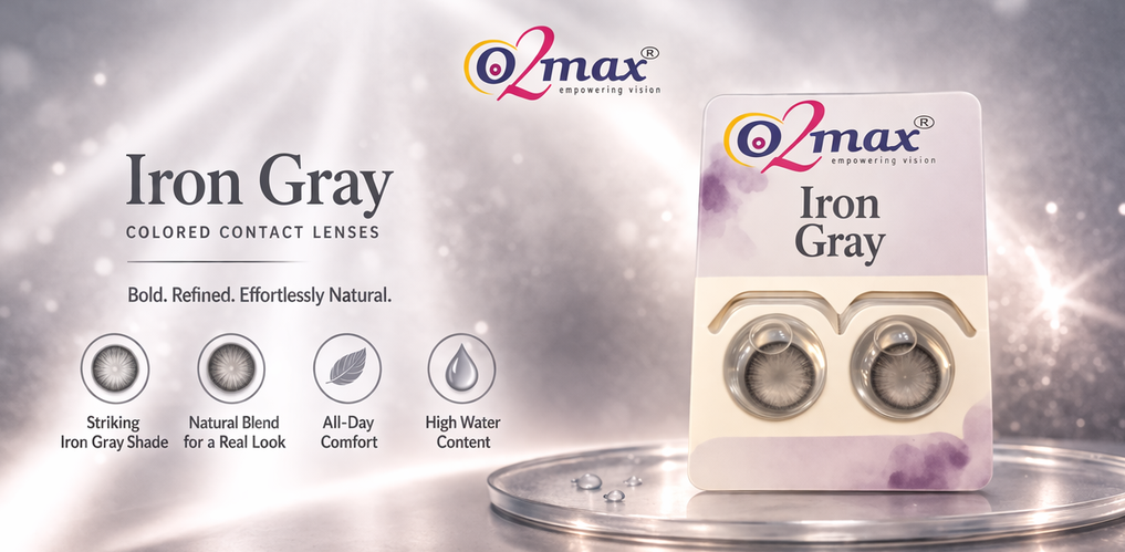 O2 Max Iron Gray Colored Contact Lenses