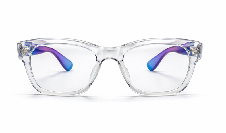 Crystal Clear Blue-Purple Gradient Computer Glasses | Anti Blue Light Eyeglasses for Men & Women