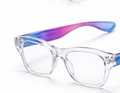 Crystal Clear Blue-Purple Gradient Computer Glasses | Anti Blue Light Eyeglasses for Men & Women