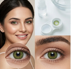 O2 Max Olive Green Contact Lenses (0.00 Power) | Natural Color Eye Lenses | Candy Pack
