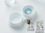 O2 Max Sky Blue Contact Lenses (0.00 Power) | Natural Blue Color Eye Lenses | Candy Pack