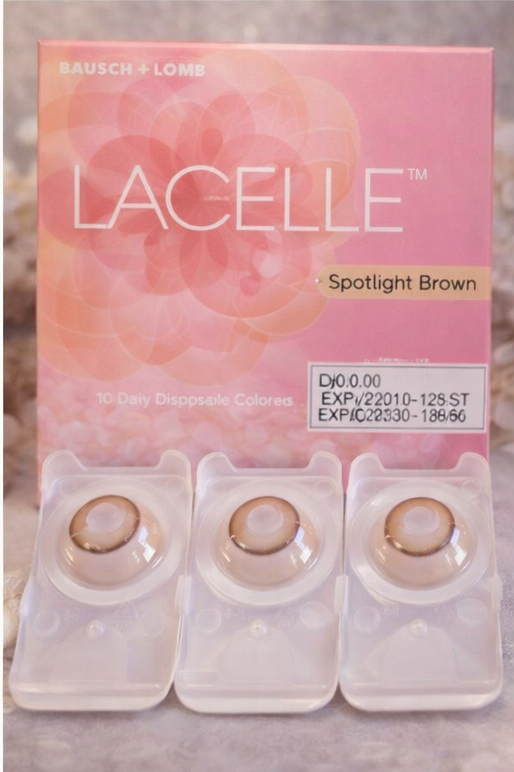 Bausch + Lomb Lacelle Spotlight Brown – Daily Disposable Coloured Contact Lenses (10 Pack)