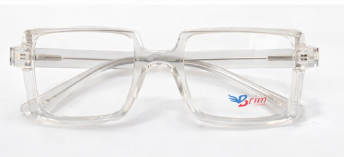 Brim Transparent Square Eyeglasses Frame for Men & Women | Crystal Clear Large Size Frame | Premium Unisex Eyewear