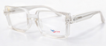 Brim Transparent Square Eyeglasses Frame for Men & Women | Crystal Clear Large Size Frame | Premium Unisex Eyewear