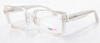 Brim Transparent Square Eyeglasses Frame for Men & Women | Crystal Clear Large Size Frame | Premium Unisex Eyewear