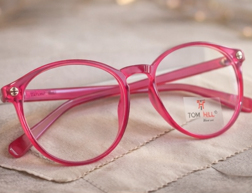 Tag Hill Oversized Round Pink Eyeglasses Frame for Women | Transparent Stylish Frame | Large Size Fashion Eyewear