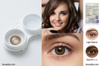 O2 Max Walnut Brown Contact Lenses (0.00 Power) | Premium Light Brown Eye Lenses | Candy Pack